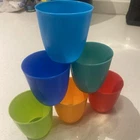 6x KIDS PLASTIC TUMBLERS CUPS MULTI COLOURED PARTY PICNIC DRINK BBQ CAMPING