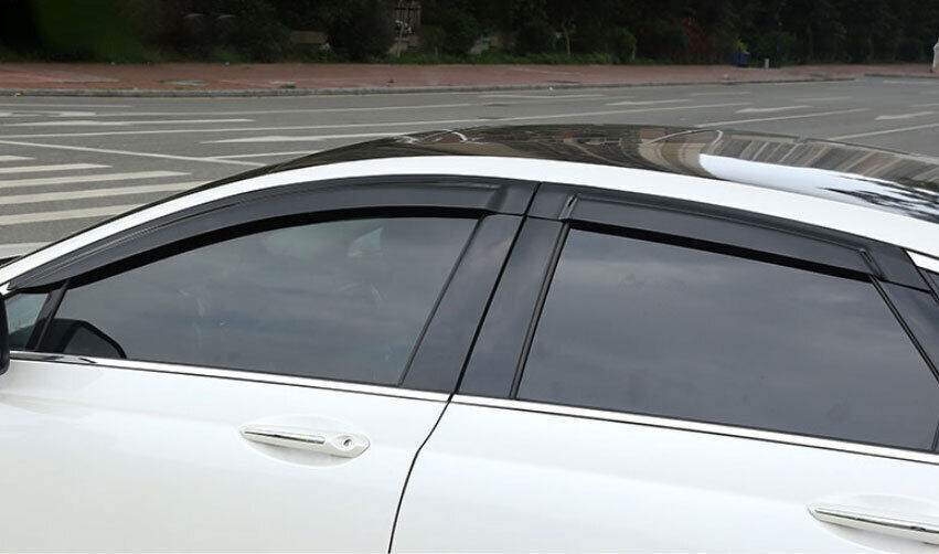 4PCS Window Visor Vent Shades Sun Rain Guard Deflector For Lincoln MKZ