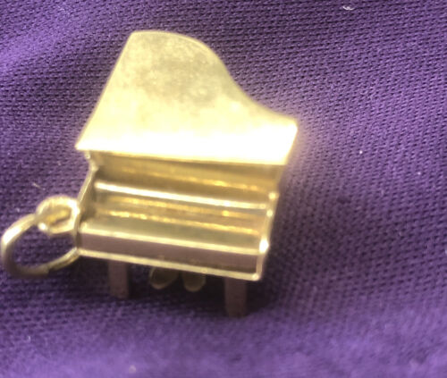 14k BABY GRAND PIANO CHARM 4.71 grams 3/4 x 9/16 (top opens) - Picture 1 of 7