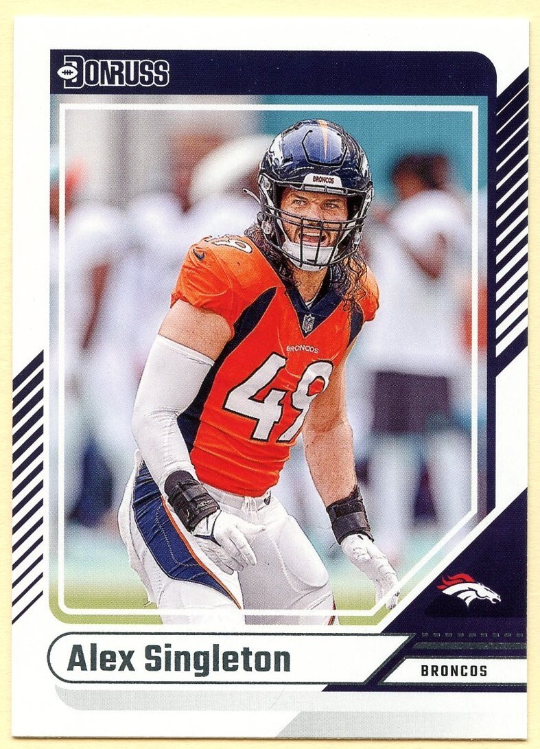 2024 Panini Donruss Football Alex Singleton card #231 Denver Broncos