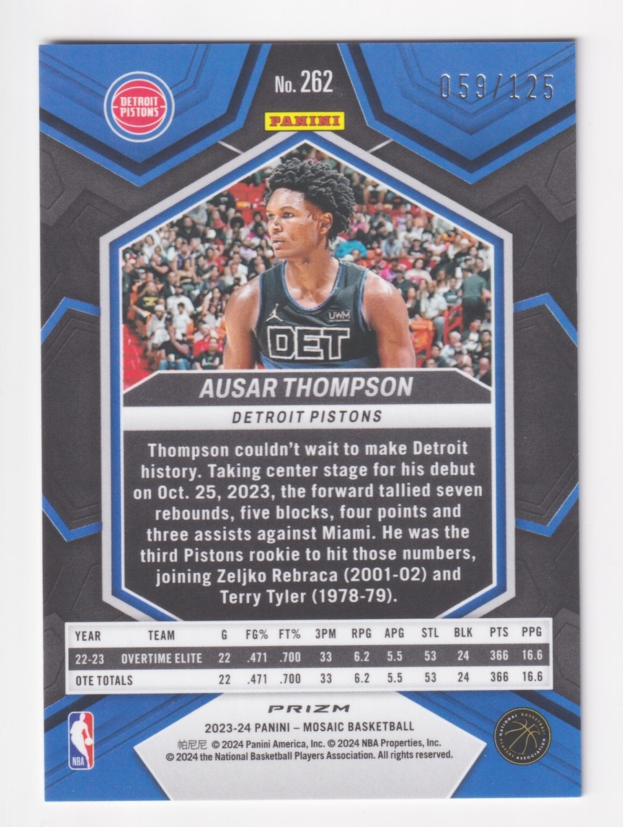 2023-24 Panini Mosaic NBA DEBUT BLUE CRACKED ICE PRIZM AUSAR
