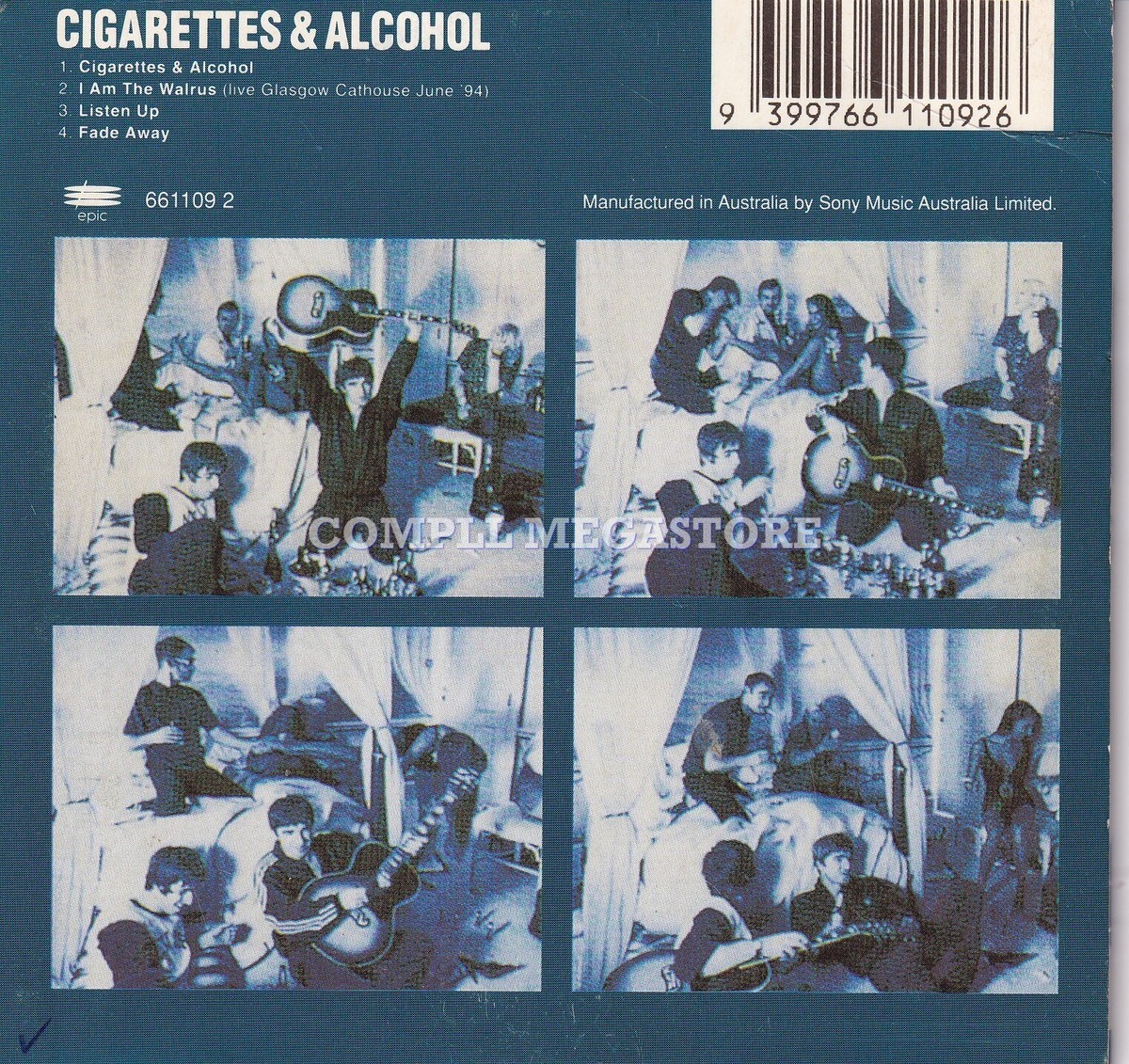Oasis Cigarettes&Alcohol 12inch UKオリジナル Oasis