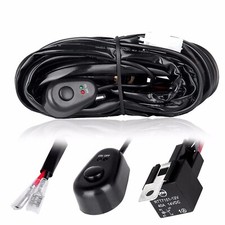 12V Harness Button Switch Relay Kit Driving Offroad LED Fog Light Bar Wiring Kit