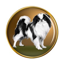 Japanese Chin Dog Lapel Pin Badge