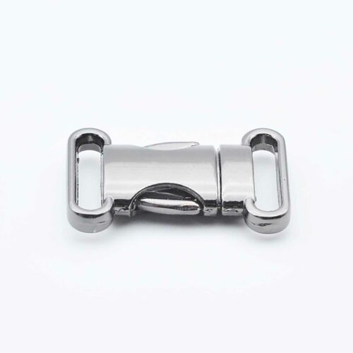 5x Metal Side Release Buckle Slider Clip Webbing Strap Paracord Bracelet Collar - Picture 6 of 11