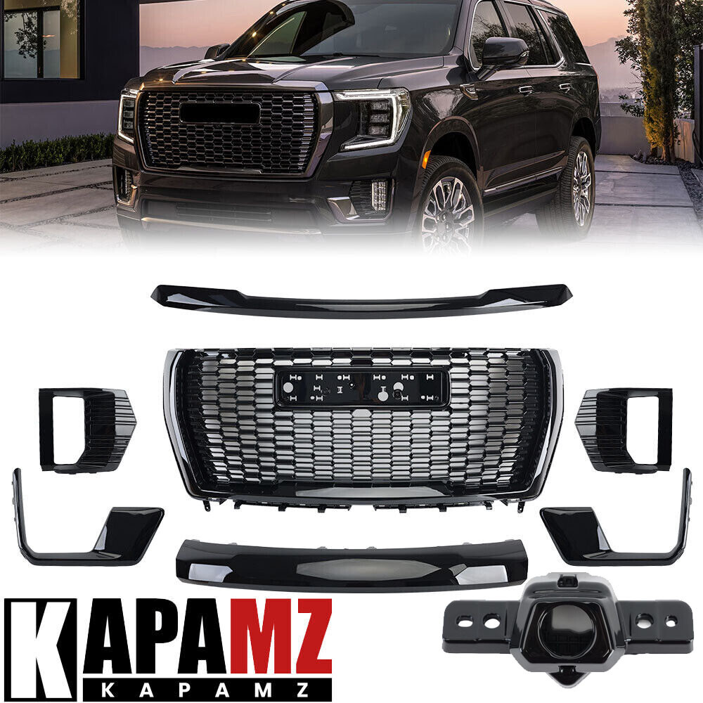 84835783 For 2021-2024 GMC Yukon XL Denali Front Bumper Grille Grill Kit 8PCS