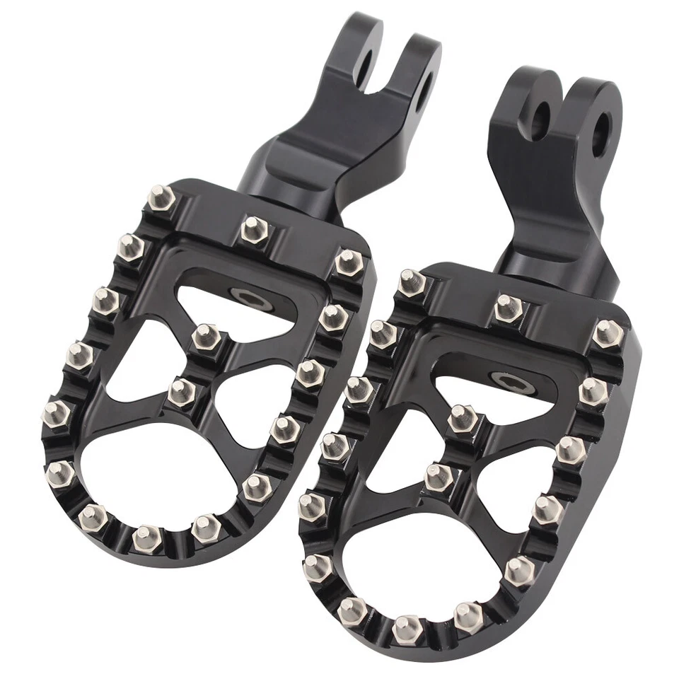 Reposapiés anchos estilo MX conductor delantero reposapiés para Triumph Bonneville T100 01-15 Foto 3 de 4