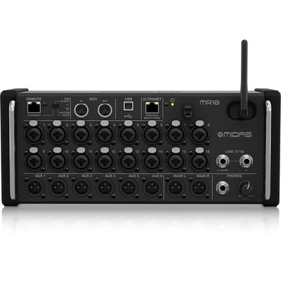Midas MR18 18-Input iOS/Android Tablets Preamps Wifi USB Interface Digital Mixer