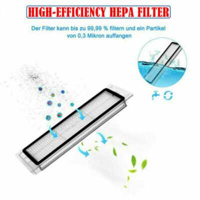 Zubehör Set für Roborock S6 / S6 MaxV / S6 Pure – Filter Bürsten Wischpads (7 Teile