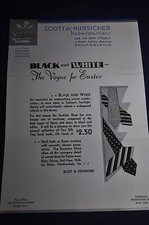 Ca 1930 Scott & Hunsicker Haberdashers Advertisement Philadelphia