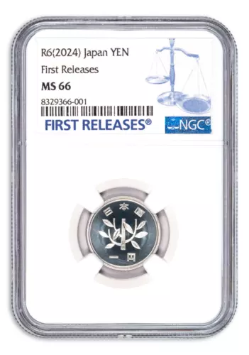 2024 Japan 1Y Coin from Cherry Blossom Mint Set (#1/6 in set) Graded NGC MS66