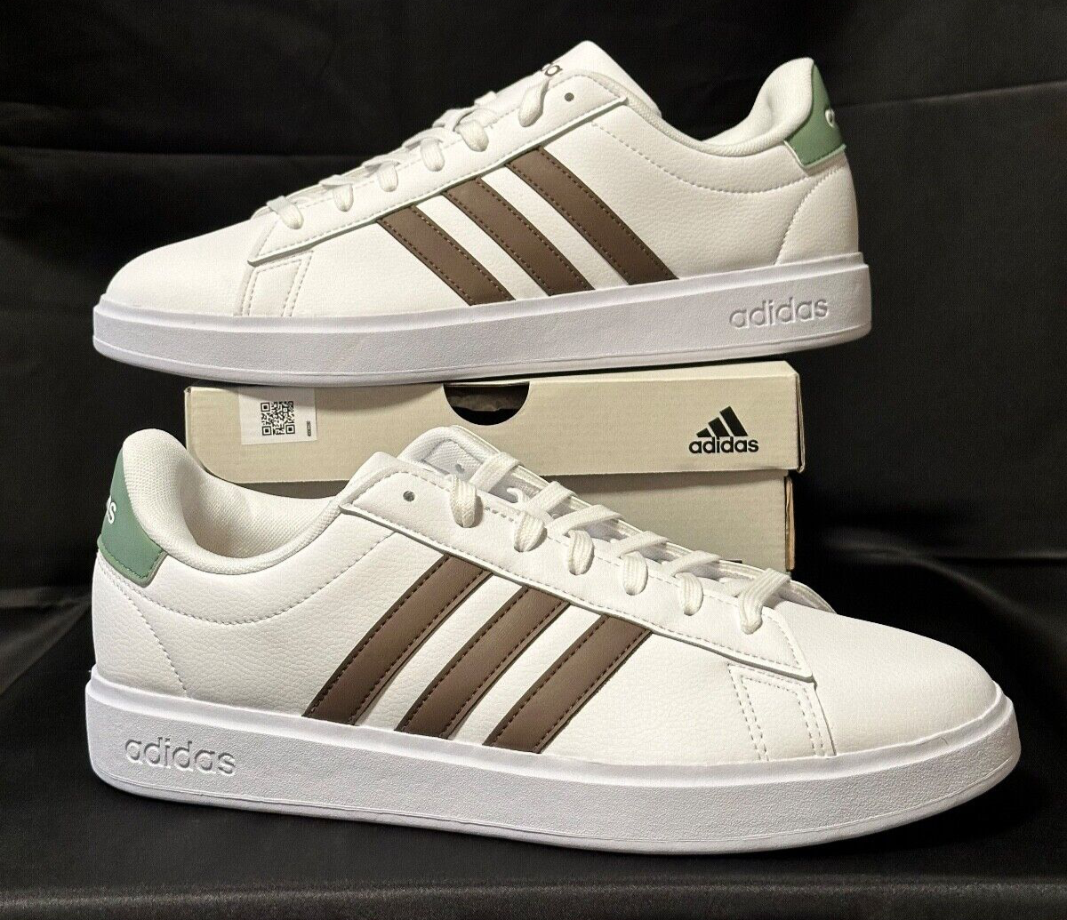 Adidas Grand Court Cloud White/Earth Strata/Silver Green