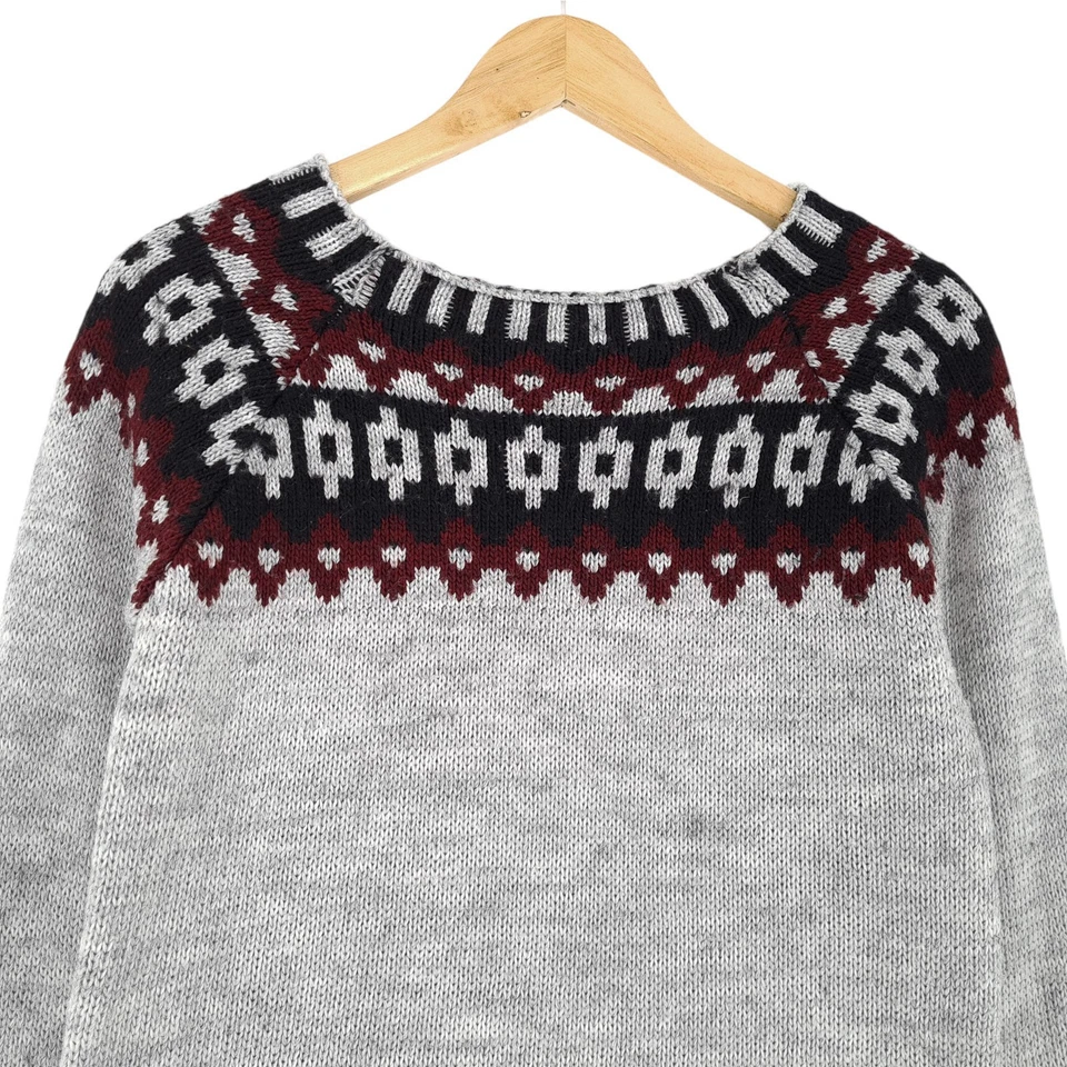 Vintage Nordic Pullover Fair Isle Mohair Damen Ci2 Größe S - Bild 2 von 4