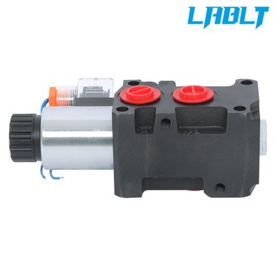 LABLT 1/2''BSPP 13gpm Hydraulic 6 Port Solenoid Diverter Selector Valve 12V 50L