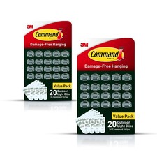 Outdoor Light Clips, 40 Clear and 48 Strips, Damage Free Hanging with Weather... 0.81 per strip