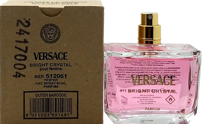 Versace Bright Crystal Parfum Spray For Women 3.0 Oz / 90 ml No
