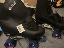 Chicago Skates Classic Quad Roller Skates Black Classic Rink Skate Mens Size 4