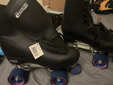 Chicago Skates Classic Quad Roller Skates Black Classic Rink Skate Mens Size 4