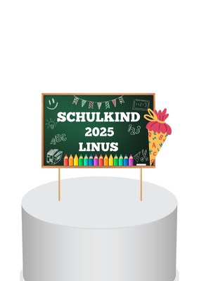 Einschulung Cake Topper Tortendeko Schulkind PERSONALISIERBAR 