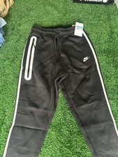 Nike tech pants Men's Black Slim Tapered Drawstring Zip Pocket Size M