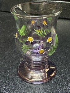 Hand Painted Purple Glass Shot Glass