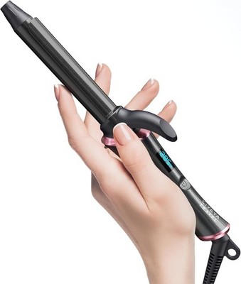 3/4 Inch Curling Iron for Short Hair Dual Voltage Curling Iron Travel Size wi...