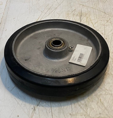 Wesco 8x1-5/8 Caster Wheel 8'' Dia. Aluminum Center Moldon Rubber Wheel