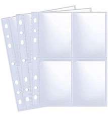 40 Pack 320 Pockets 6 Ring A5 Binder Sleeves,2.5x3.5 Inch 2.6" x 3.5", Clear