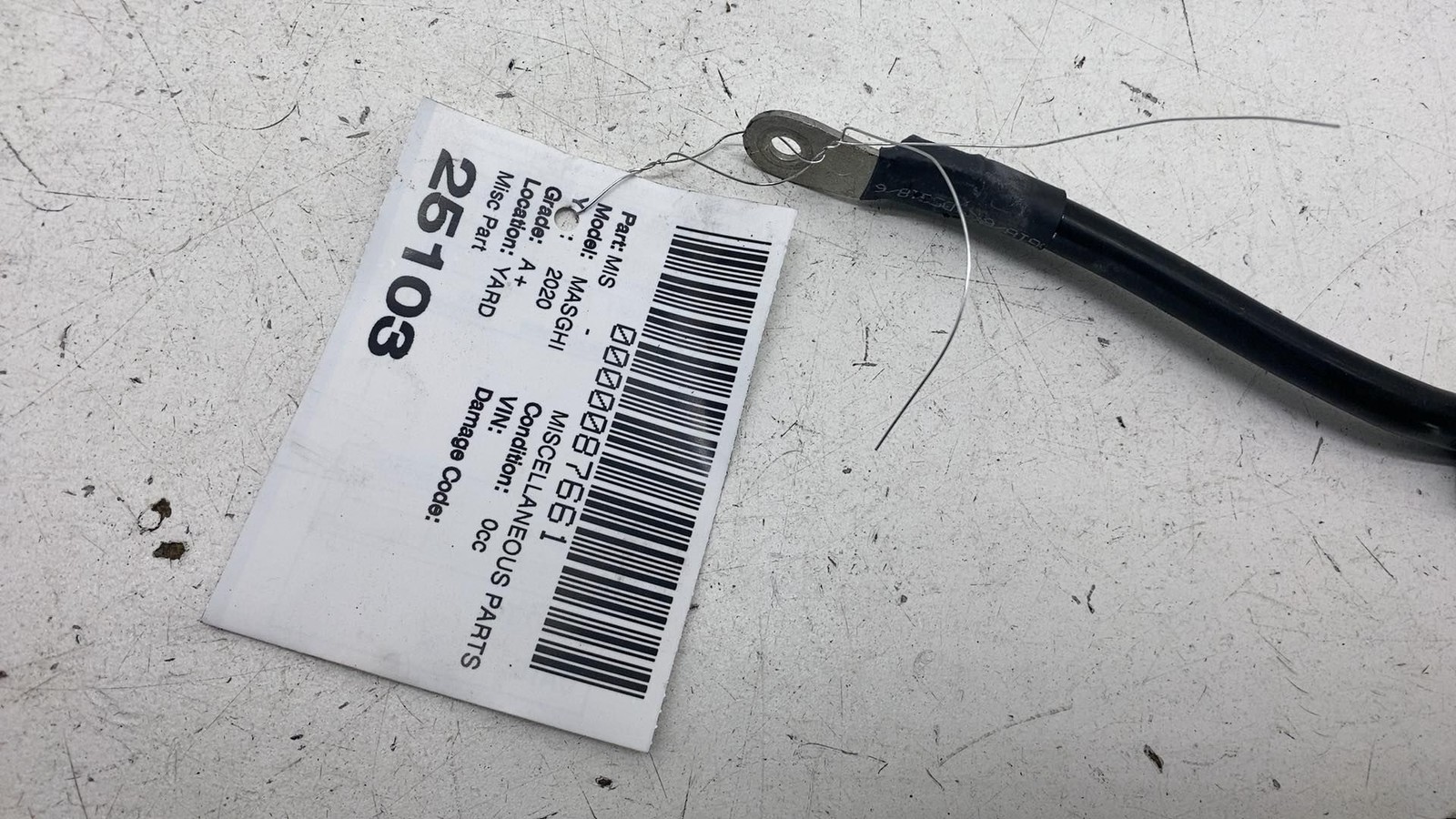 ⭕2014-2020 Maserati Ghibli Negative Ground Battery Terminal Cable OEM 0670109710