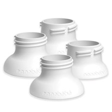 Nanobebe Breast Pump Adapters, Compatible with Ameda and Medela White