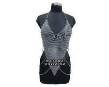 Aluminum Chainmail Top 10mm Butted Ring Handmade Costume Women  s Festival Outfit