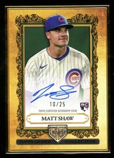 2025 Topps Gilded Collection - Chrome Gold Autographs Matt Shaw #CGA-MS /25