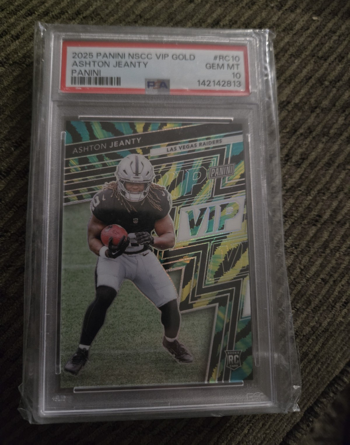 Ashton Jeanty Panini Prizm Emergent #10 Gold