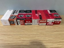 Lot of 8 Vintage Tubes in Boxes Vacuum GE RCA