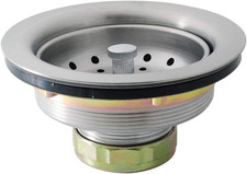3-1/2 Inch Kitchen Sink Drain Assembly with Strainer Basket/Drain Stopper, All S