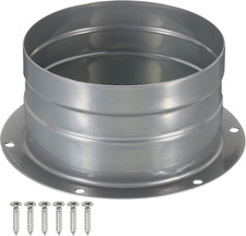 4" Duct Connector Flange, Metal Straight Pipe Exhaust Flange Duct Mounting Plate