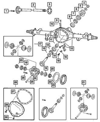 Genuine Mopar Ring And Pinion Gear Kit 5086919AE