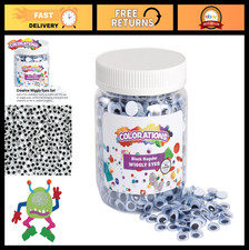 Wiggly Googly Eyes Value Pack - Regular Black White Craft Supplies for Kids