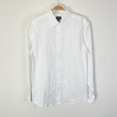 J. Crew Factory Crewcuts Boys' Long Sleeve Flex Thompson Shirt White Sz 16 J5099
