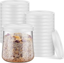 24 Pcs Yogurt Container Lids Replacement Compatible with Oui Yogurt Jars