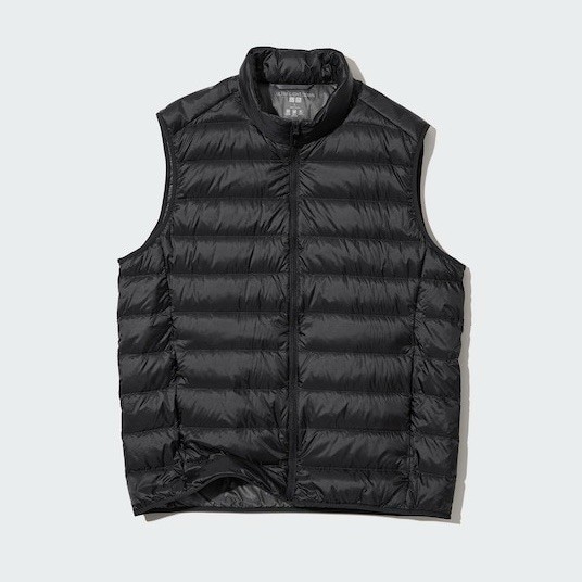 Uniqlo Ultra Light Down Lightweight Quilted Zip Black Puffer Vest Women's XL