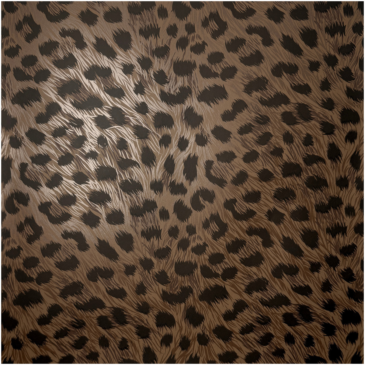 Animal Print Wallpaper Brown Black Fur Effect Leopard Spots Modern Feature Wall