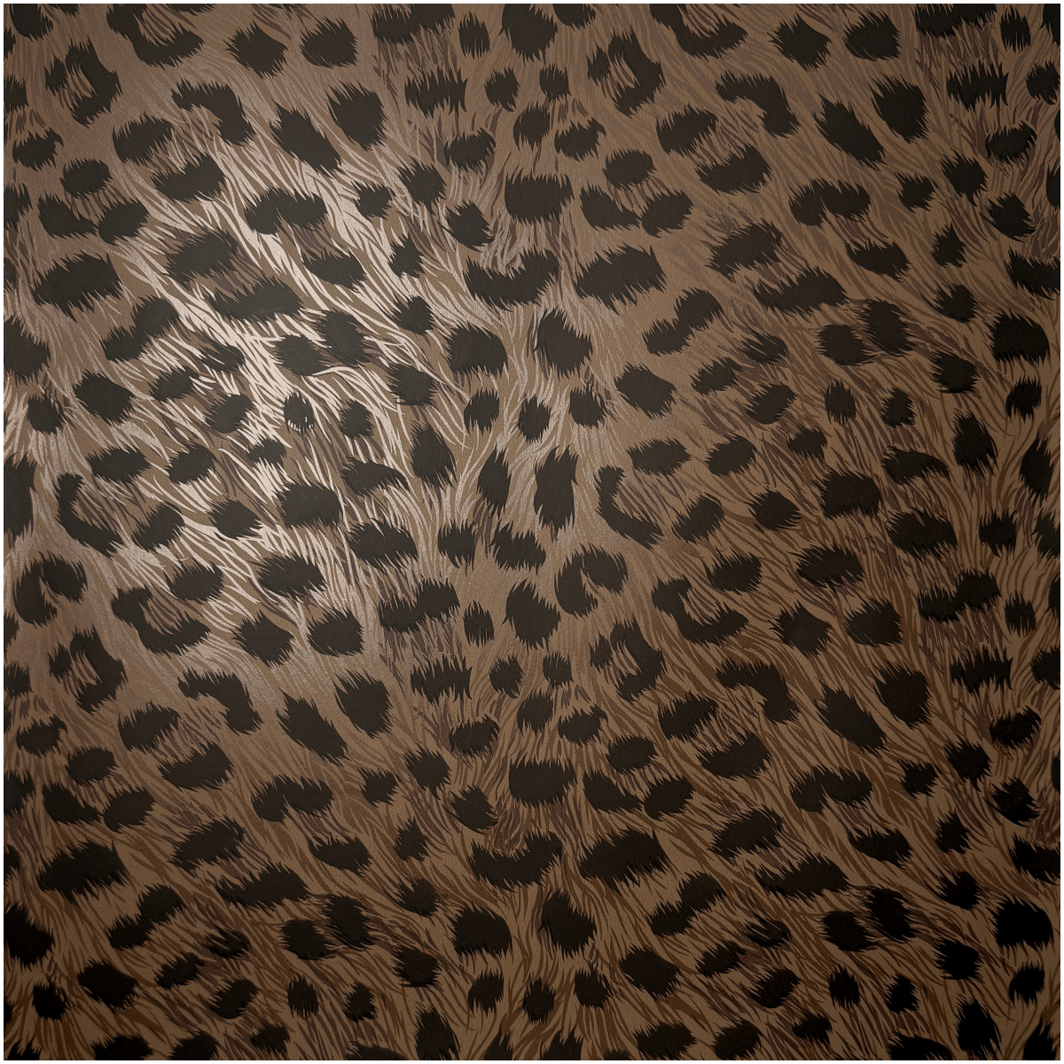Animal Print Wallpaper Brown Black Fur Effect Leopard Spots Modern Feature Wall