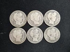 (6) Barber Half Dollars 1893 -1903 G