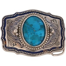 Faux Turquoise Southwest Hippie Boho Western Cowgirl Vintage Belt Buckle