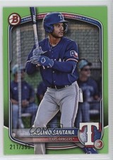 2025 Bowman Prospects Neon Green /399 Paulino Santana #BP-72 1k0w