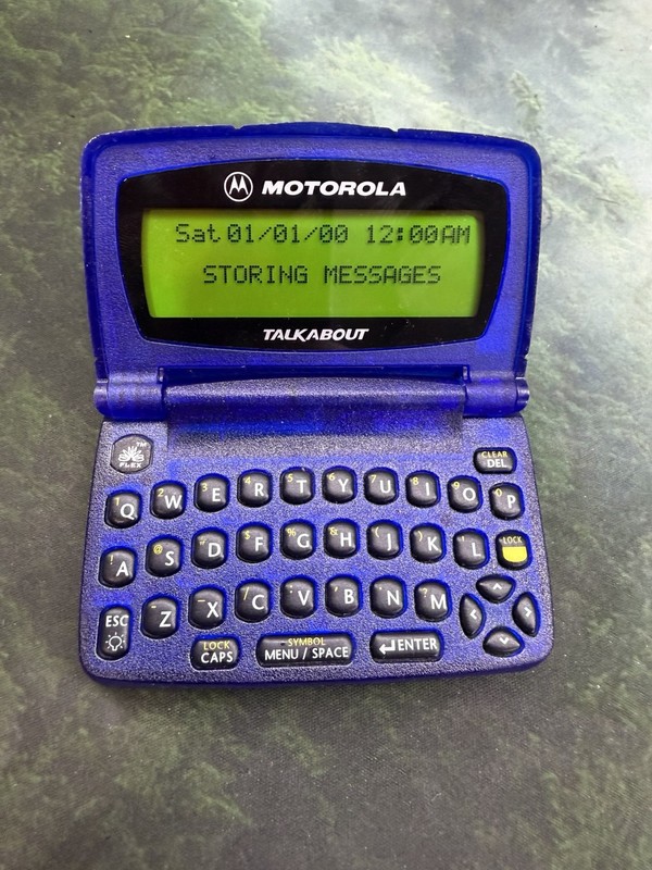 Vintage Motorola Arch Talkabout Pager! A06PKB5806AA Beeper Blue