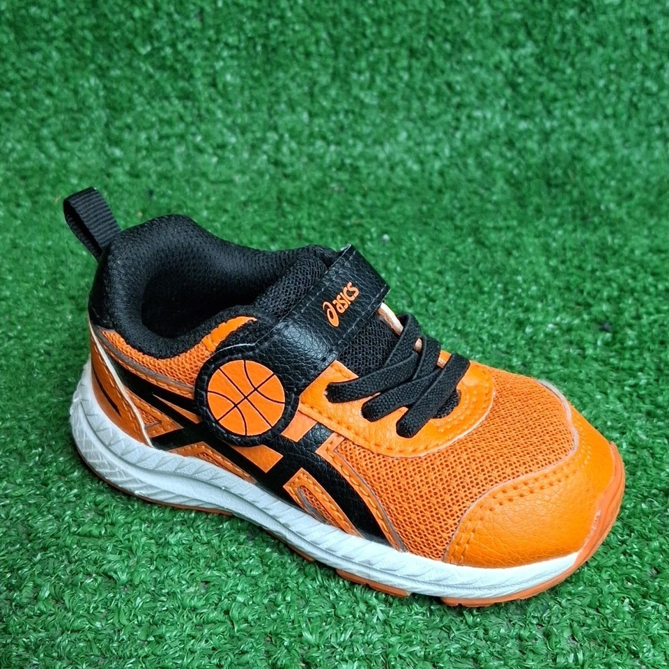 Zapatos para correr ASICS para niños naranja negro talla K 5 niño pequeño CONTENDEN 7º patio escolar Foto 3 de 4