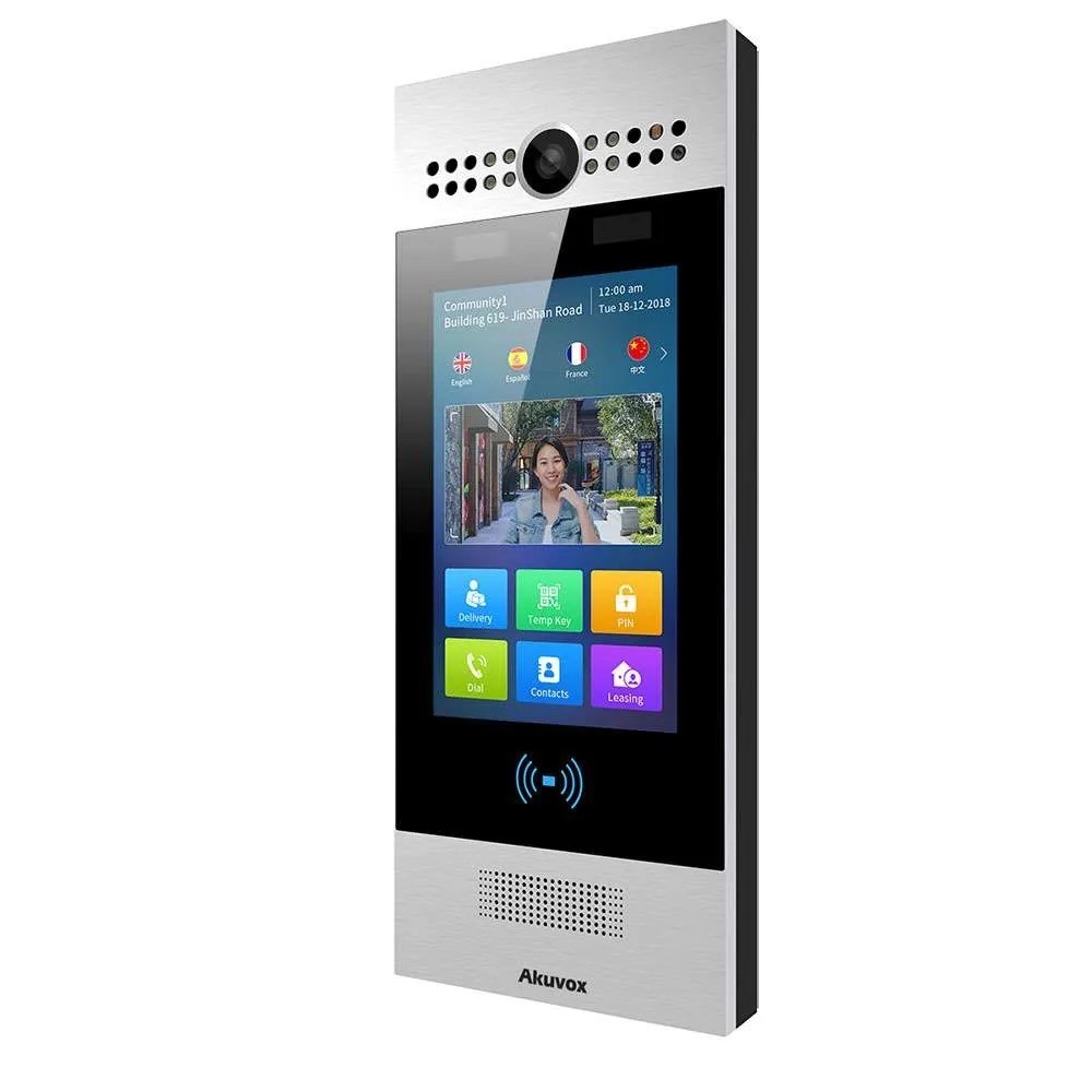Akuvox R29C-SIL IP 3MP 120° IR AI PoE Doorphone with Face ID & RF Card Reader