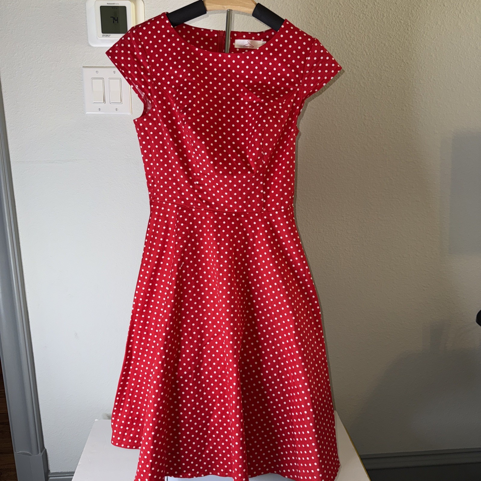 Dressystar Women’s Red Polka Dot Dress Size Small